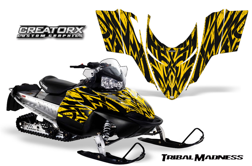 Polaris RMK Shift Chassis Graphics Kit Tribal Madness Yellow